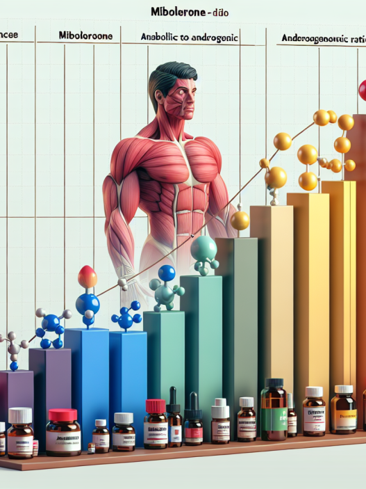 Anabolic-to-androgenic ratio of mibolerone compared to others