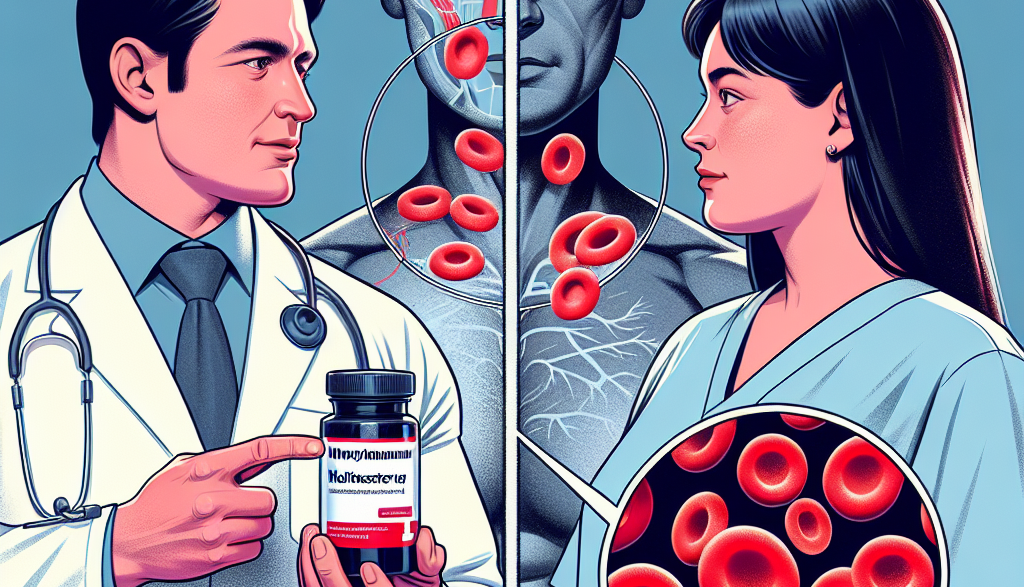 Hematocrit control during methyltestosterone use